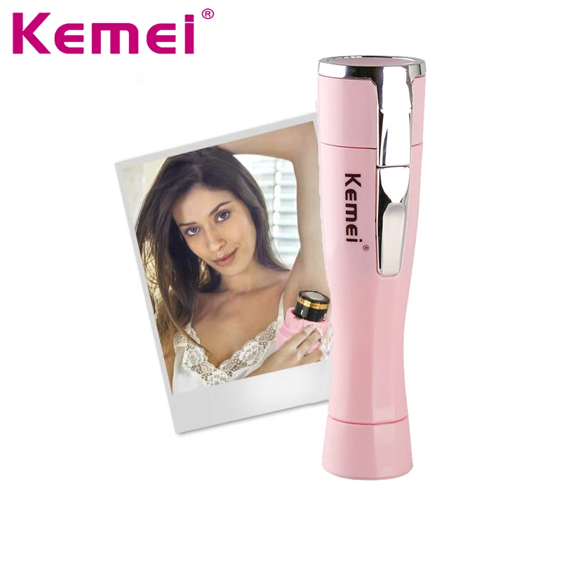

Kemei Mini Lady Epilator Battery Hair Remover Travel Essentials Female Razor Depilatory for Women Portable Electric Shaver 40D