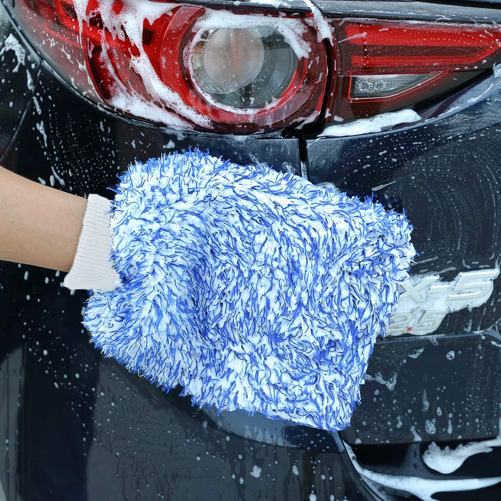 

2 Packs Of Car Wash Gloves, High-quality Cyclone Microfiber Wash Gloves Can Hold A Lot Of Soapy Water For Effective Washing