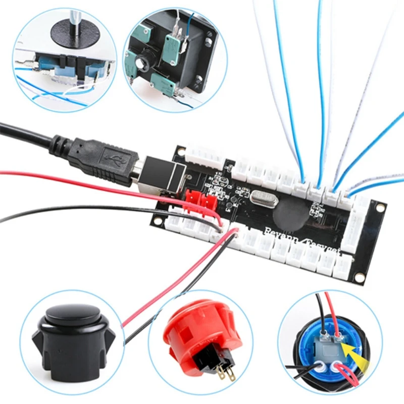 

DIY Zero Delay Arcade USB Encoder PC to Joystick for Mame Jamma & Other Fighting Games