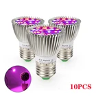 Лампа светодиодная полного спектра для выращивания растений, 1828 Вт, 110220 В, 10 шт.