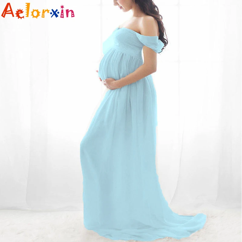 

Maternity Photography Chiffon Sleeveless Vestidos Maxi Dress Summer Fashion Casual Women Pregnant Maternity Dress