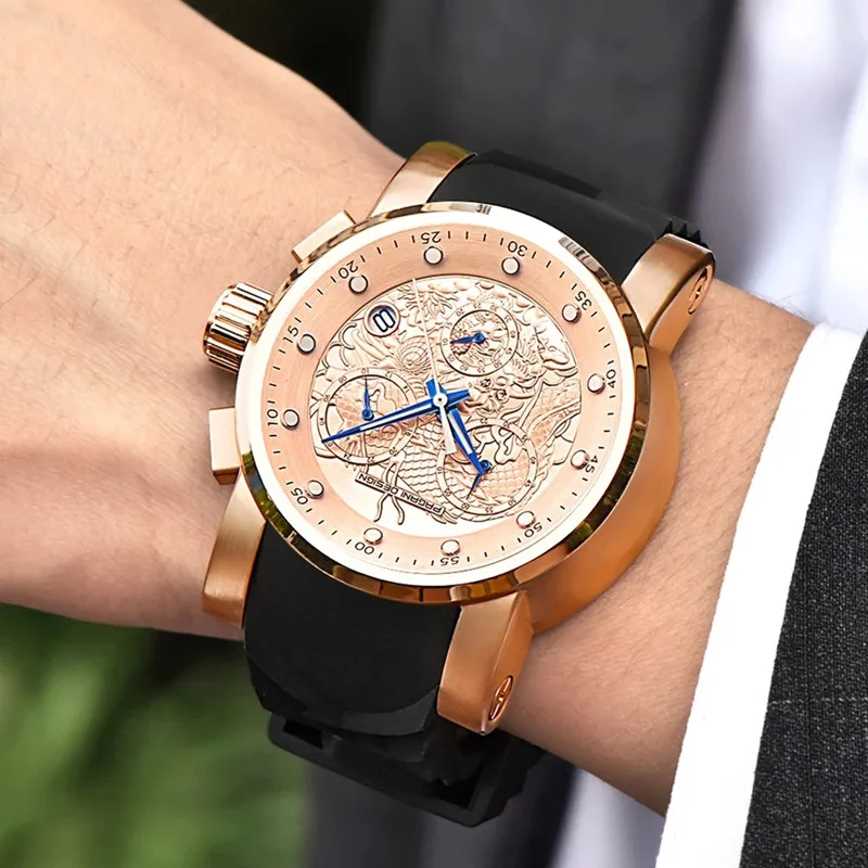

PAGANI DESIGN Mens Watches Fashion Business Waterproof Quartz Wrist Watch Men Top Brand Luxury Stainless Steel Sport Clock Male
