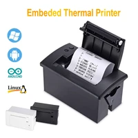 mini 58mm panel embedded thermal printer with interface rs232 ttl use for receipt ticket esc pos arduino android 5v 9v qr701