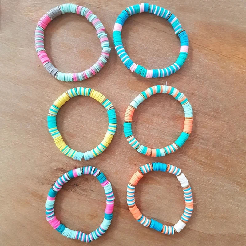 

6-Color Multi-Specification Soft Clay with Tool Set Diy Colored Soft Clay Beads Bracelet Jewelry Accessories