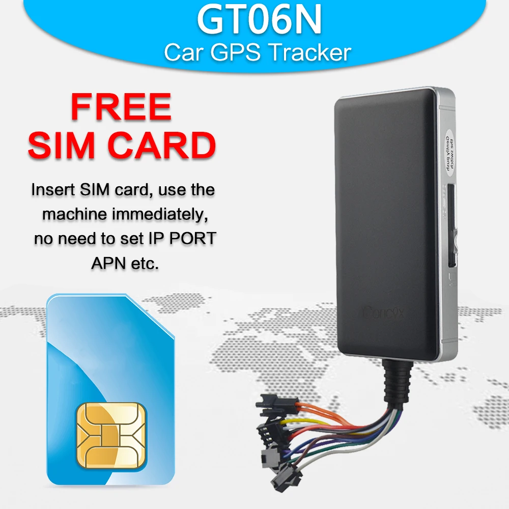 Оригинальный автомобильный GPS трекер Concox GT06N устройство для отслеживания в