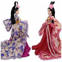 16 cosplay ethnic fairy dress for barbie doll clothes chinese traditional ancient wedding gown princess costume 16 accessories