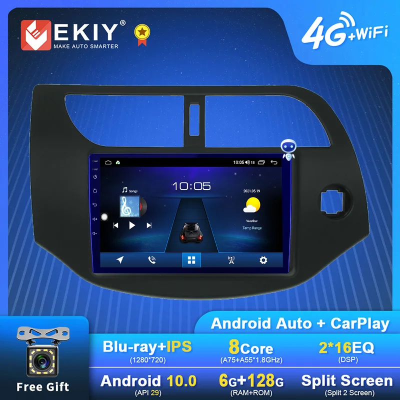 EKIY Android автомобильный радиоприемник для GREAT WALL Voleex C20 2011 + навигация GPS 1280*720 IPS DSP
