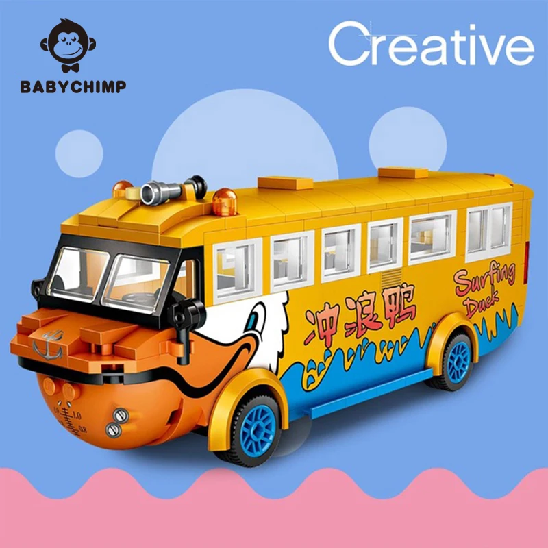 LOZ мини-кирпичи для серфинга утка лодка путешествий автомобиль амфибия автобус