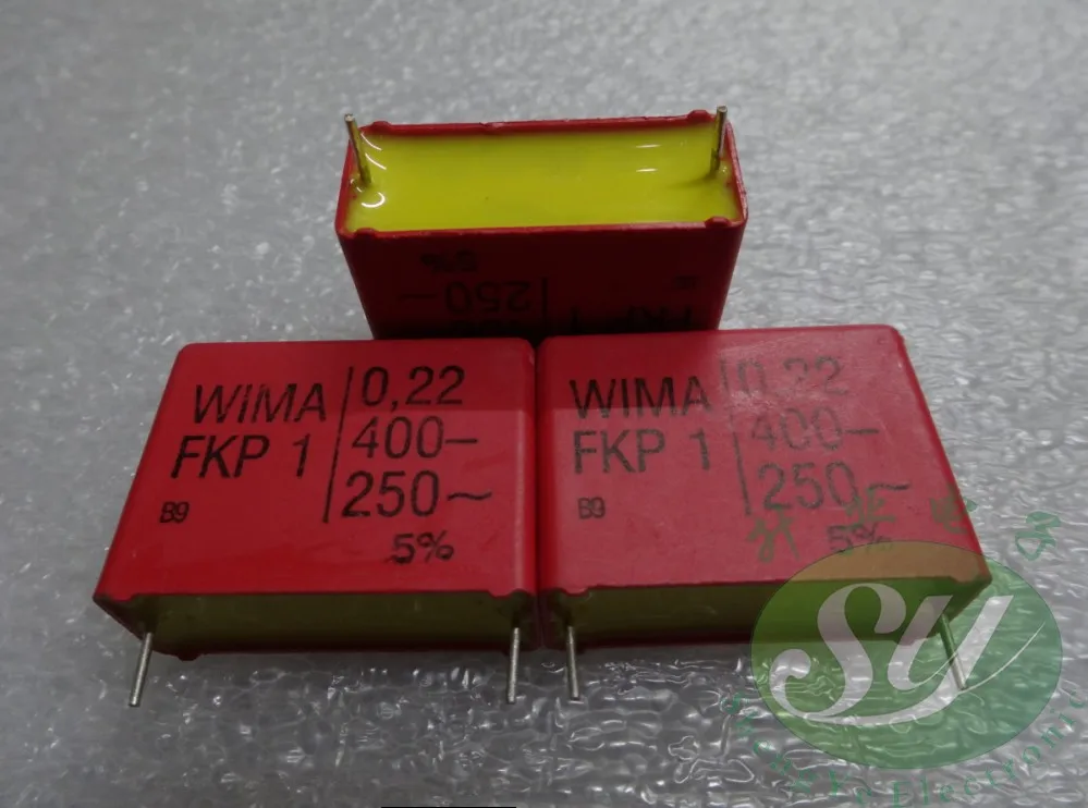 10 шт./30 шт. красный серии WIMA FKP1 0 22 мкФ/400V 220nf u22 224 Новый 28 мм пленочный конденсатор
