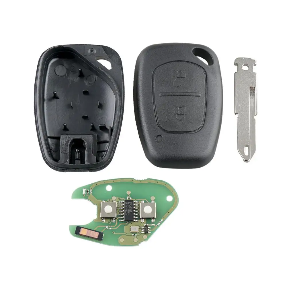 Пустой дистанционный ключ с 2 кнопками чип ID46 433 МГц для Renault Clio Scenic Kangoo 434