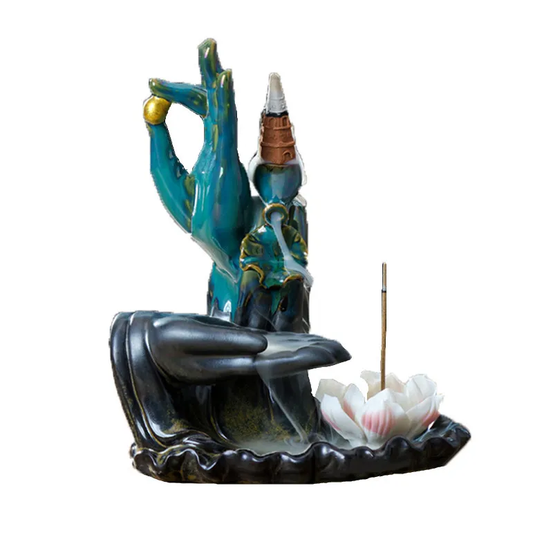 Керамический держатель для благовоний в виде бергамота и лотоса|Благовония