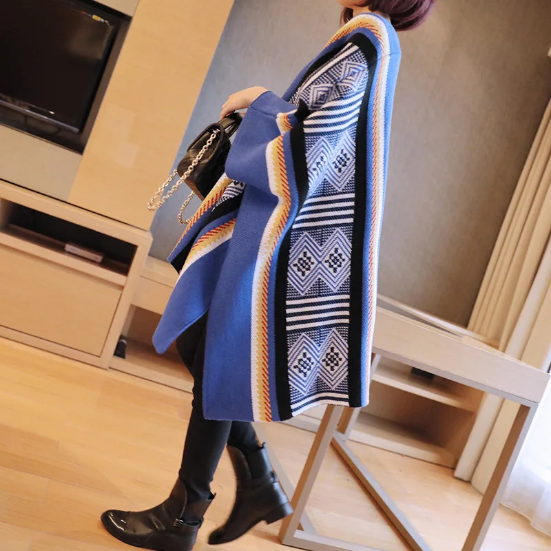 LANMREM 2020 весна новый вязаный кардиган в длинном разрезе Свободное пальто