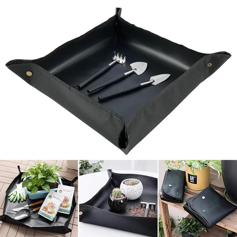 

3 Sizes Planting Mat PE Gardening Potting Mats Reusable Garden Transplanting Pad Waterproof Plant Repotting Mat Flower Pots Pads