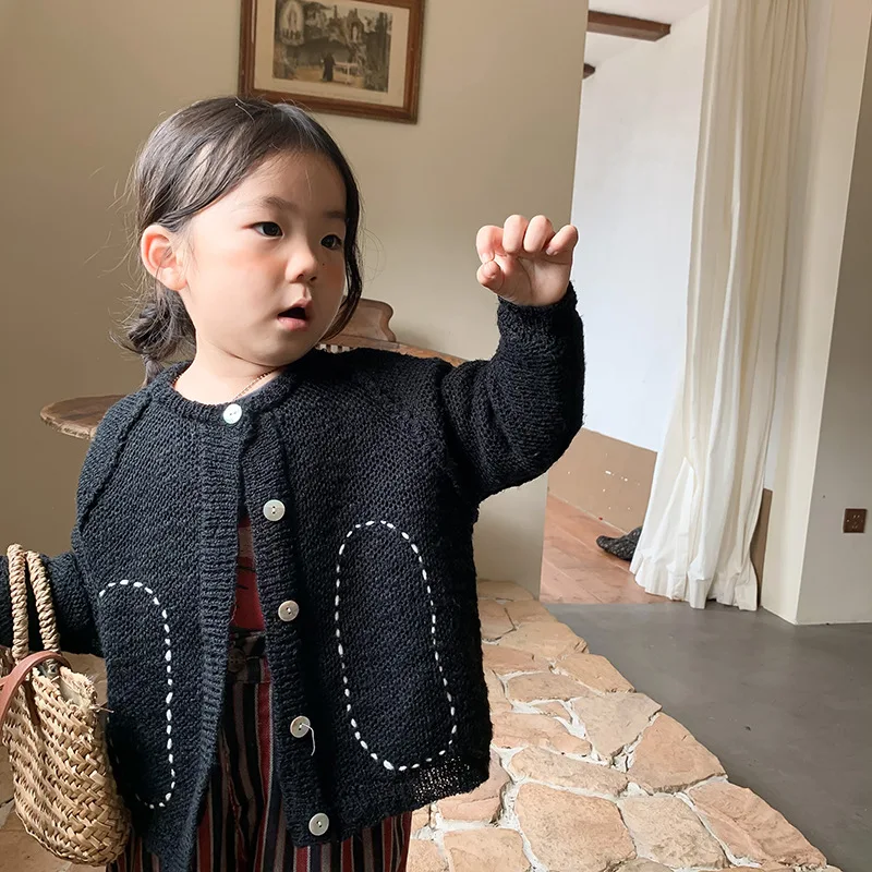 

Autumn New Kids Girls Casual Coats Toddler Cotton Solid Cardigan Clothing Infant Baby Girls Loose Long Sleeve Tops Clothes