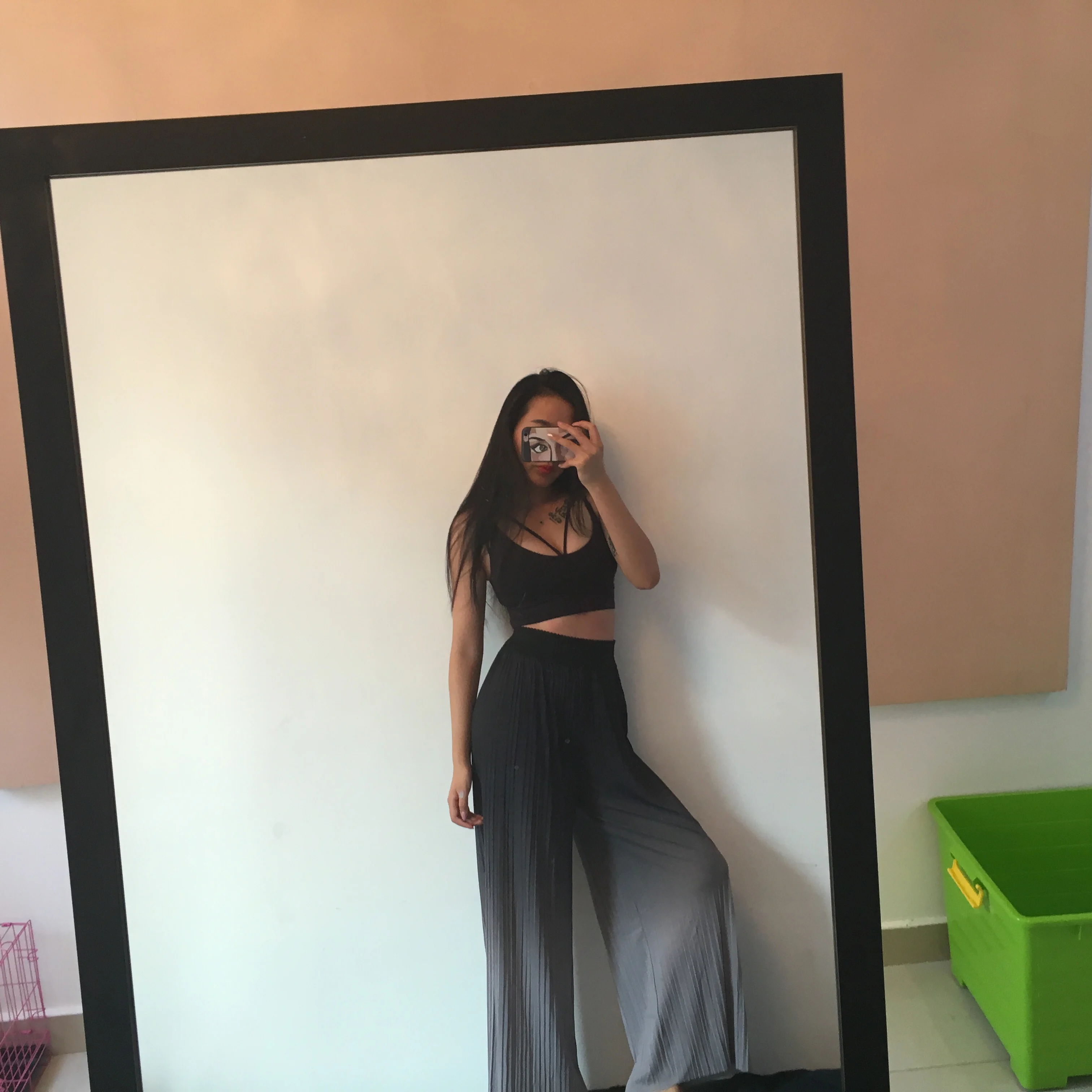 Брюки женские шифоновые градиентные с широкими штанинами повседневные милые