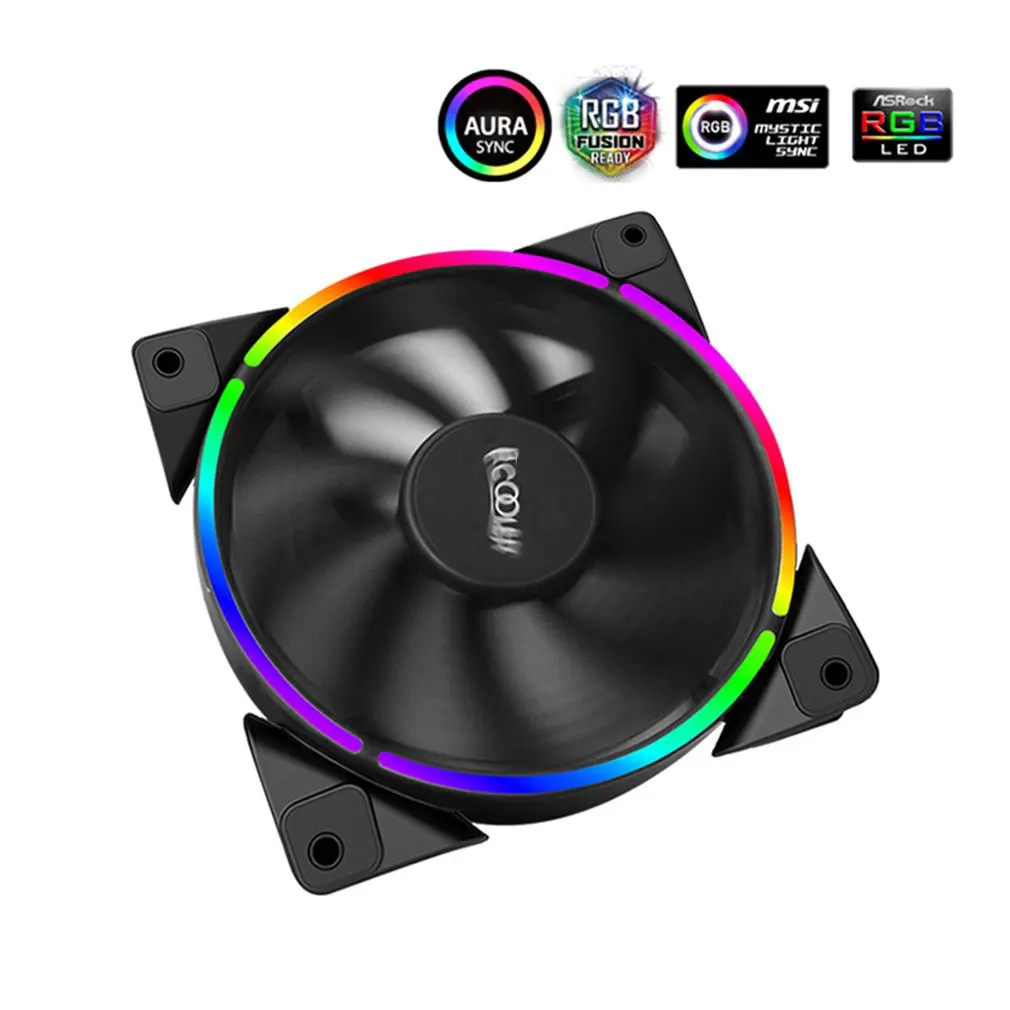 PCCOOLER 12 см RGB светодиодный светильник охлаждающий вентилятор для ПК умный