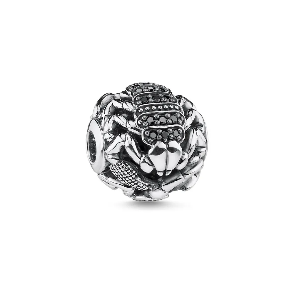 Scorpion Лиса, сова, змея, стрекоза, Орел, Скорпион, бисер, 925 пробы, серебро, сделай сам, бисерный браслет, ожерелье, ювелирные аксессуары, CZ, животный Шарм - Цвет: Scorpion