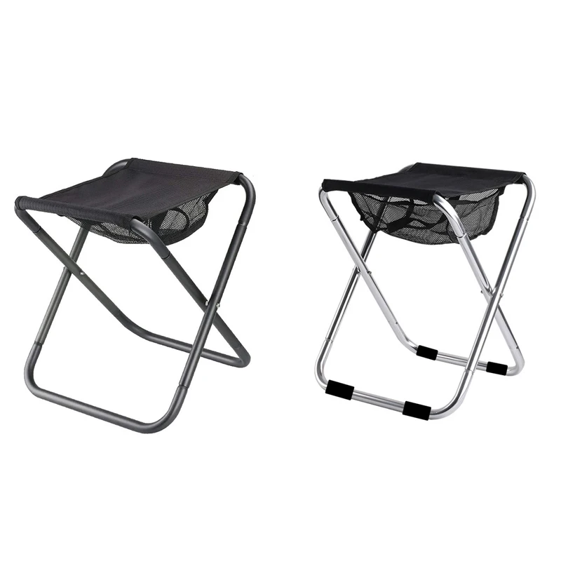 

Portable Outdoor Foldable Stool Aluminum Load 330LB Outdoor Chair Lightweight Picnic Camping Chair