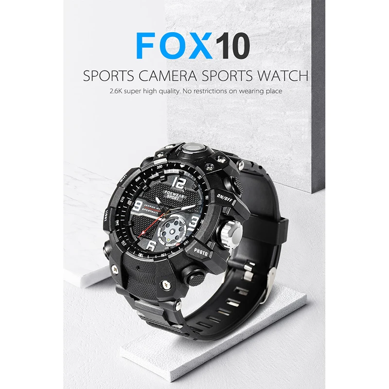 Спортивные часы FOX10 с дистанционным управлением Wi Fi большая емкость HD X1440P браслет