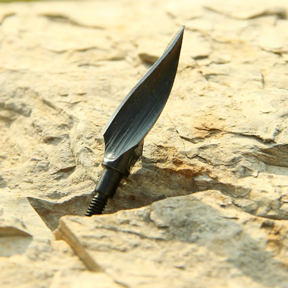 

2pcs Spiral Arrow Tips Sharp Retro Metal Archery Arrowhead Accessories for Man Woman