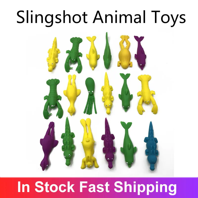 

Hot Selling Funny Catapult Slingshot Animal Toys Party Favors Squeeze Stress Relief Toy For 2 To 4 Years Old Baby Boy