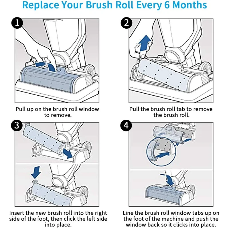 

2 Pcs Multi-Surface Brush Roll for Bissell Crosswave Cordless Max Series Vacuum Cleaner,Suiable for Bissell 2765/2554