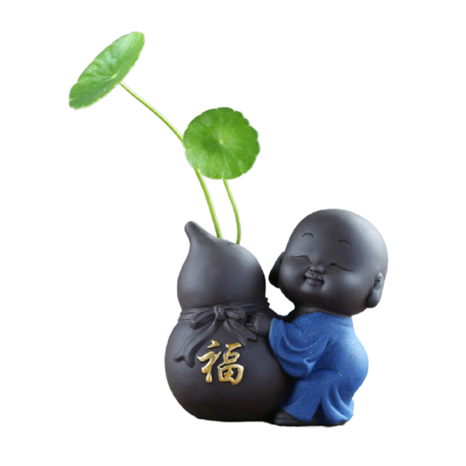 Zisha Monk Tea Pet with Fu Lu Shou Xi Cai креативная чайная ваза с принтом китайских иероглифов