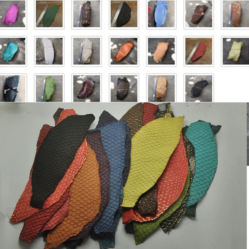 1 шт. Цвет Фул натуральная лососевых рыб кожи шт разных цветов DIY поясная сумка