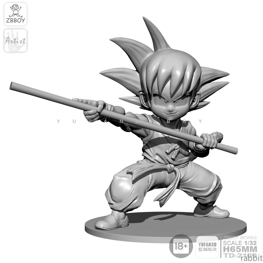 

65 мм Смола Наборы Goku Смола Солдат модель самосборка
