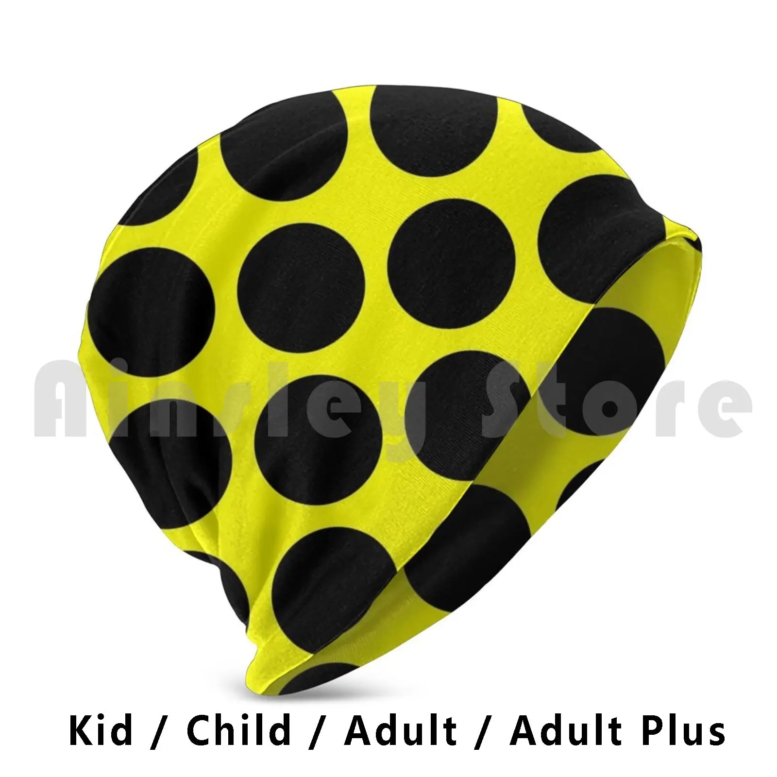 

Happy On A Warm Spring Day, большая желтая и черная шапочка Polkadot, кепка с узором «сделай сам», подушка Polkadot в горошек
