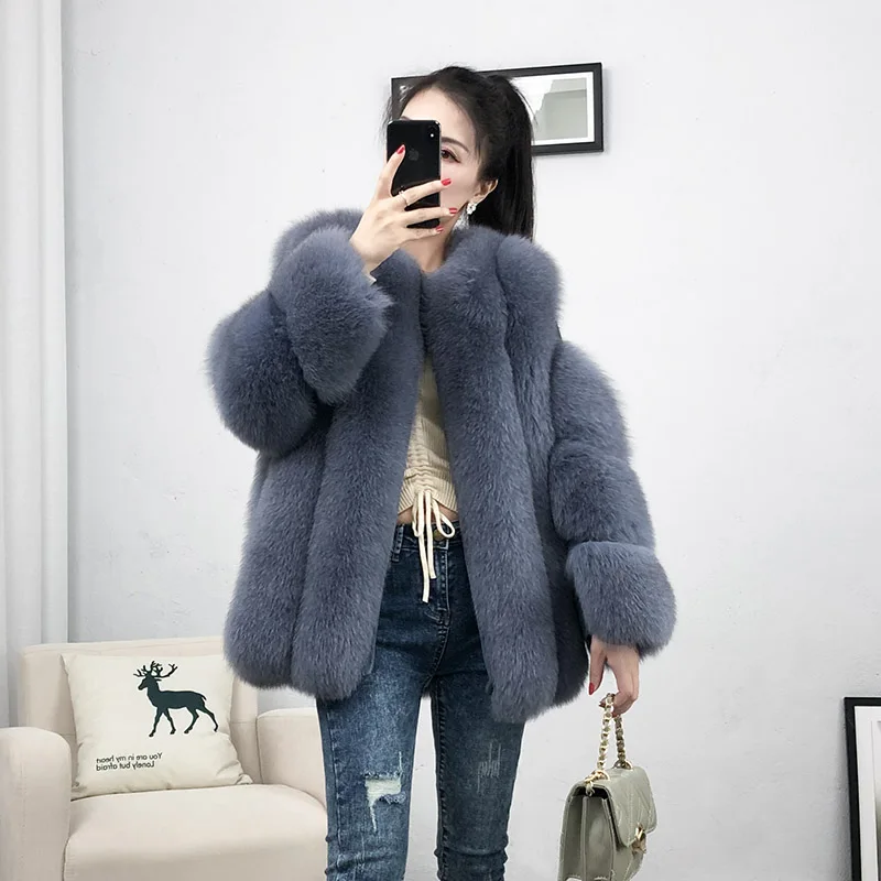 fur coat real fur fox fur coat winter ladies and women real fox fur coat detachable real fur coat 2020 hot sell