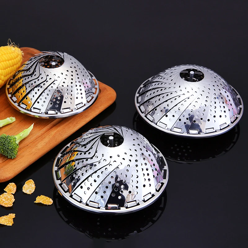 1 шт. кухонная посуда складная Пароварка для посуды из нержавеющей стали корзина