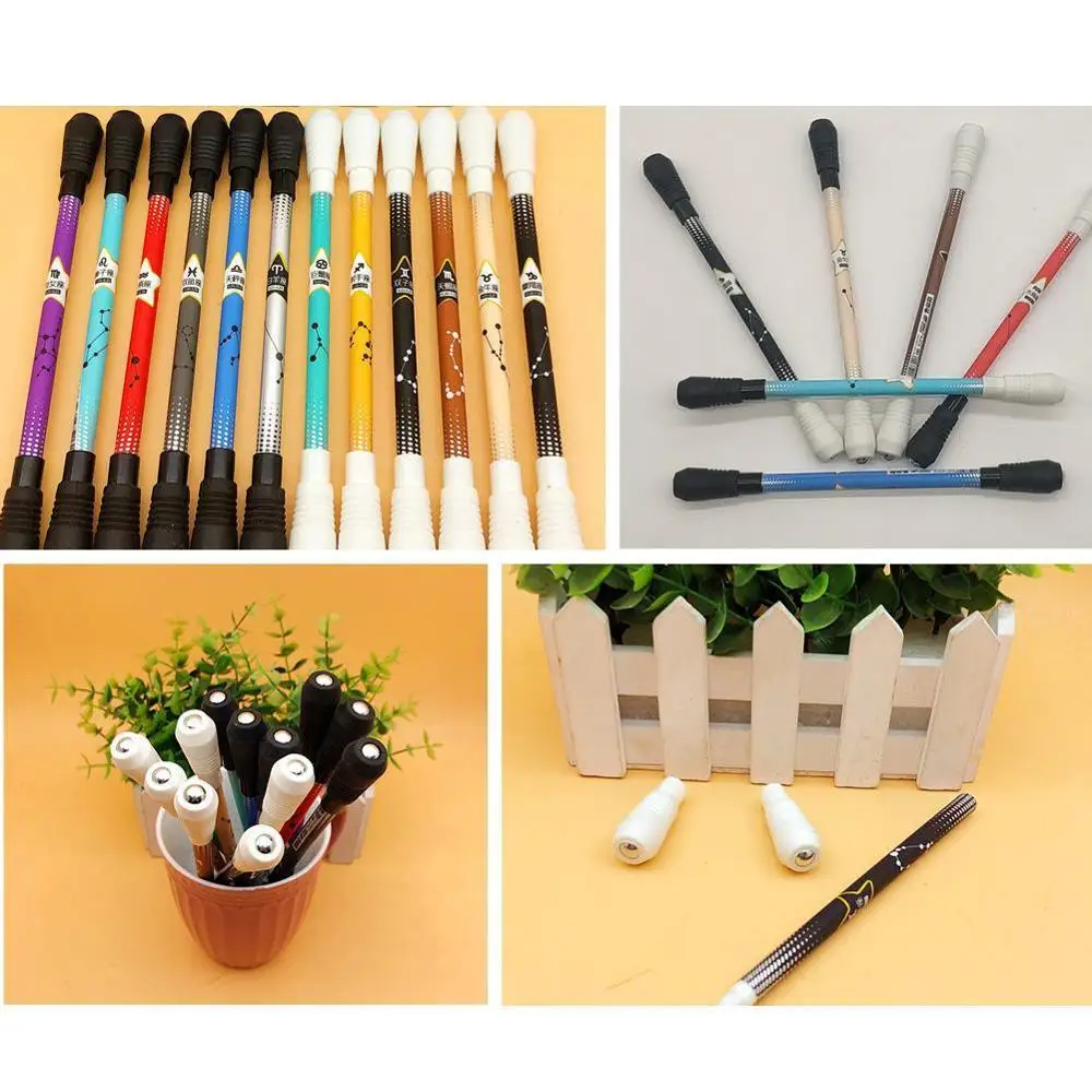 

1pcs Smooth Ant-slip Anti-drop Rotation Pen Gel pen With 0.38 Pen Head For Fluent Writing