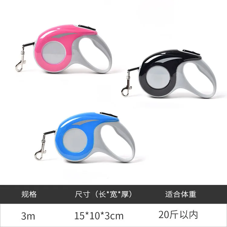 

3M/5M Retractable Dog Leash Fashion solid Puppy Auto Traction Rope Nylon Walking Leash for Small Dogs Cats Pet Leads