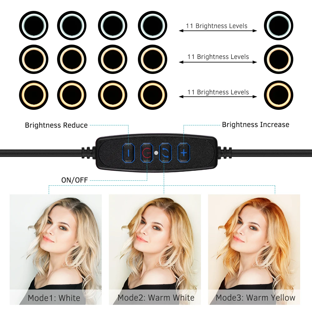 30 см/12 &quotUSB видео светодиодный кольцевой светильник с штатив-Трипод стойка лампы