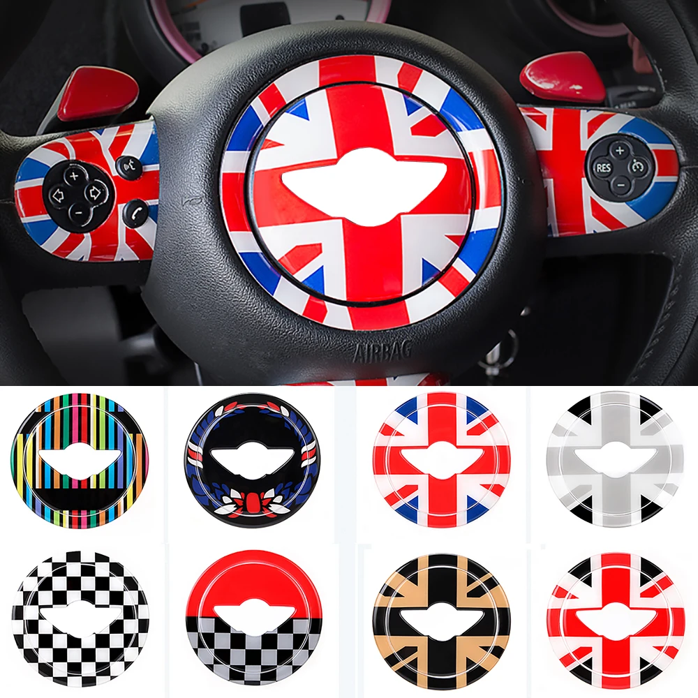 3D наклейки на рулевое колесо Union Jack для MINI Cooper JCW R55 R56 R57 R58 R59 R60 R61 автомобильный