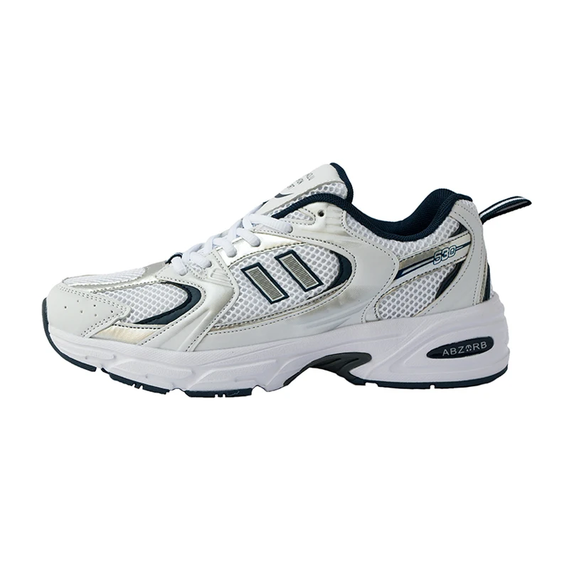 

2021 Men's Summer New Breathable Korean Sports Shoes Round Toe Lace-up Mesh Shoes Rubber Sole Soft And Comfortable Running Shoes