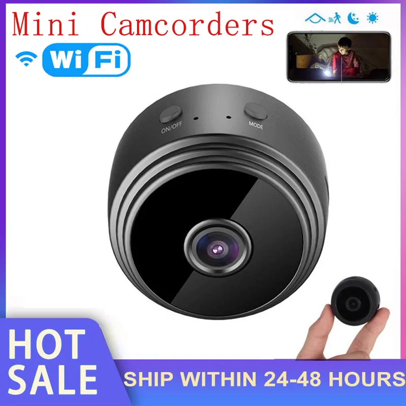 Портативный Мини проектор для домашнего безопасности Камера 1080P WiFi ИК ночного