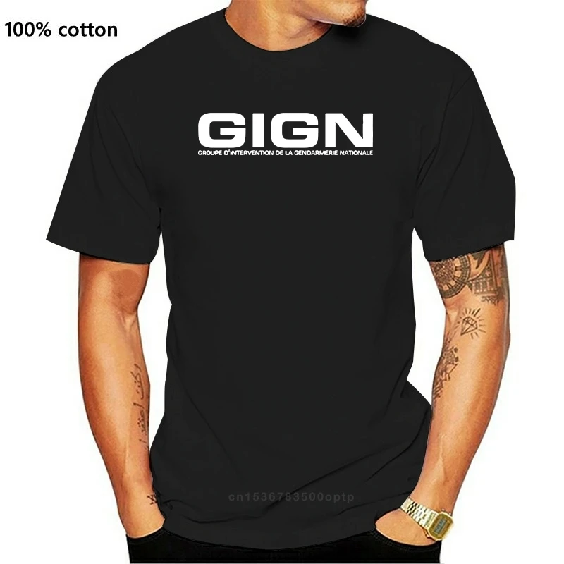 

2019 Mode Frankreich Spezielle Kraft Polizei Gign Gendarmerie Nationale Benutzerdefinierte Mnner T-Shirt T Doppel Seite Tees