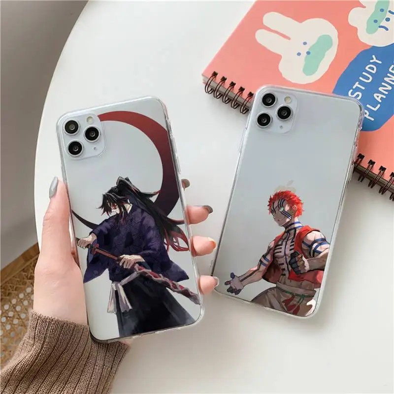 

Demon Slayer Akaza anime Phone Case Transparent soft For iphone 12 11 13 7 8 6 s plus x xs xr pro max mini