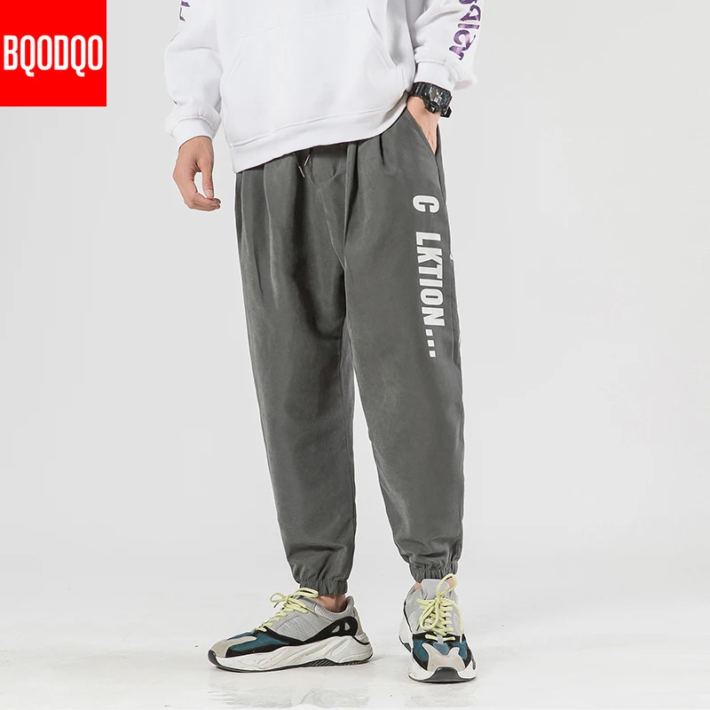 Повседневные штаны шаровары для бега мужские брюки с буквенным принтом в стиле