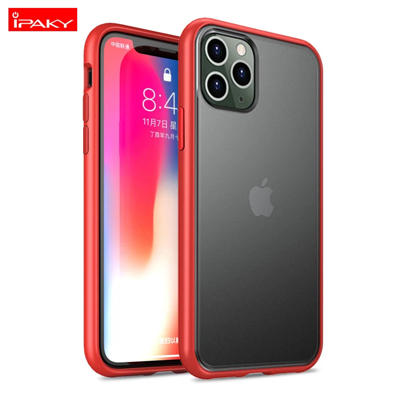 Red Для iPhone 11 чехол Magic Shadow IPAKY 11 Pro Чехол Цветные кнопки Мягкий Бампер ПК Гибридный противоударный Для iPhone 11 Pro Max чехол - Цвет: Red