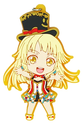 Bang Dream! Здравствуйте, счастливый мир! Пастельные* палитры Аниме игры Hikawa Hina Tsurumaki Kokoro Aya Seta Kaoru Maya резиновый брелок - Цвет: 01 Tsurumaki Kokoro