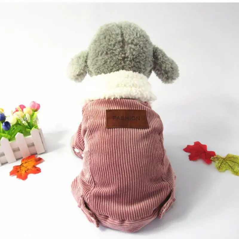 Утепленное кашемировое пальто для домашних животных с двумя ногами бархатная