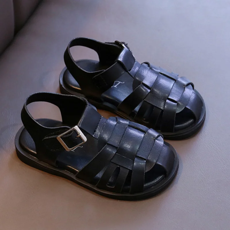 Сандалии для девочек летние уличные мягкие резиновые сандалии с перекрестными