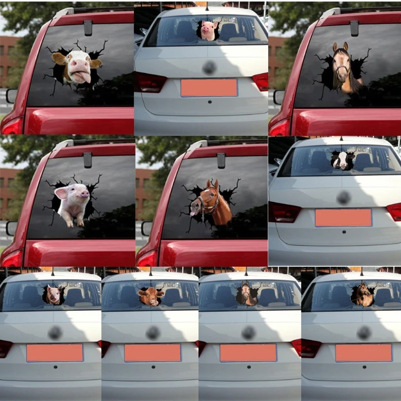 

Cute Animal Pattern Stickers Personalized Design Car Door Window Exterior Body Wall Floor Decorative Stickers