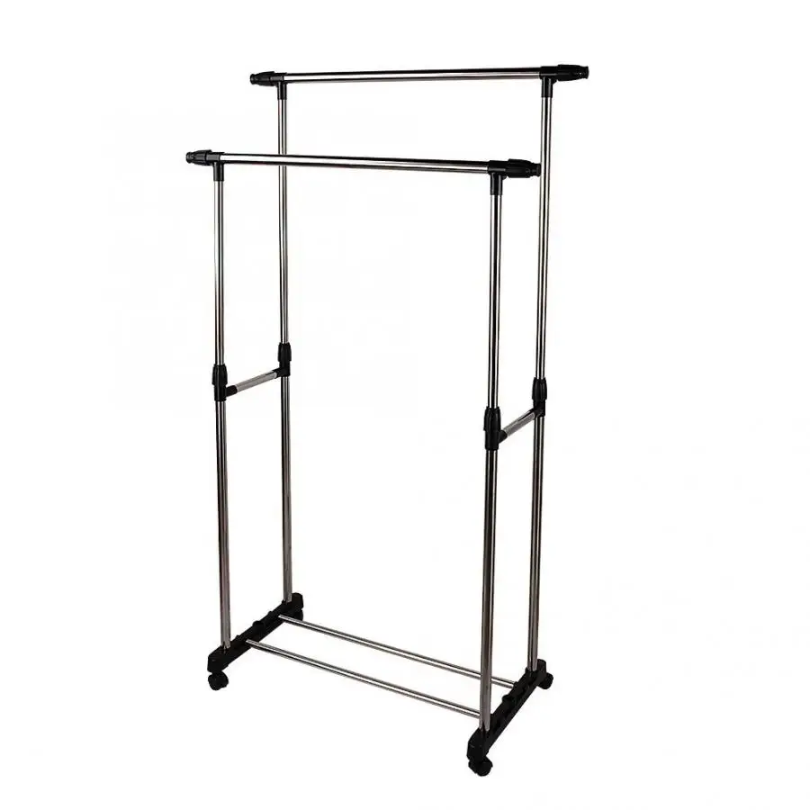 Вешалка для одежды регулируемая двойная вешалка DIY подвижная подставка сушки