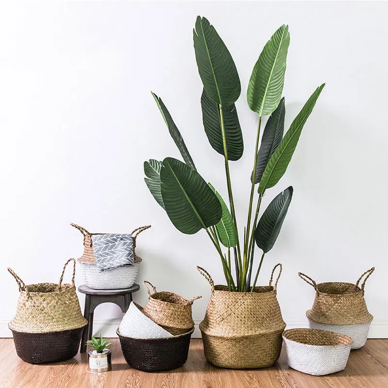 Соломенная корзина для хранения цветов украшения дома гостиная цветочный горшок