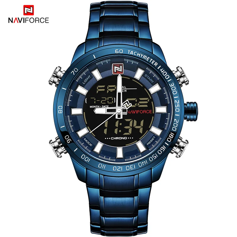 NAVIFORCE 9093 роскошные мужские спортивные часы Chrono брендовые военные