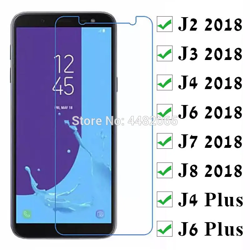 

Защитное стекло для Samsung J2 J3 J4 J6 J7 J8 2018 Plus, закаленное стекло на Galaxy J 2 3 4 6 7 8 J4plus J6plus, защита экрана 9H